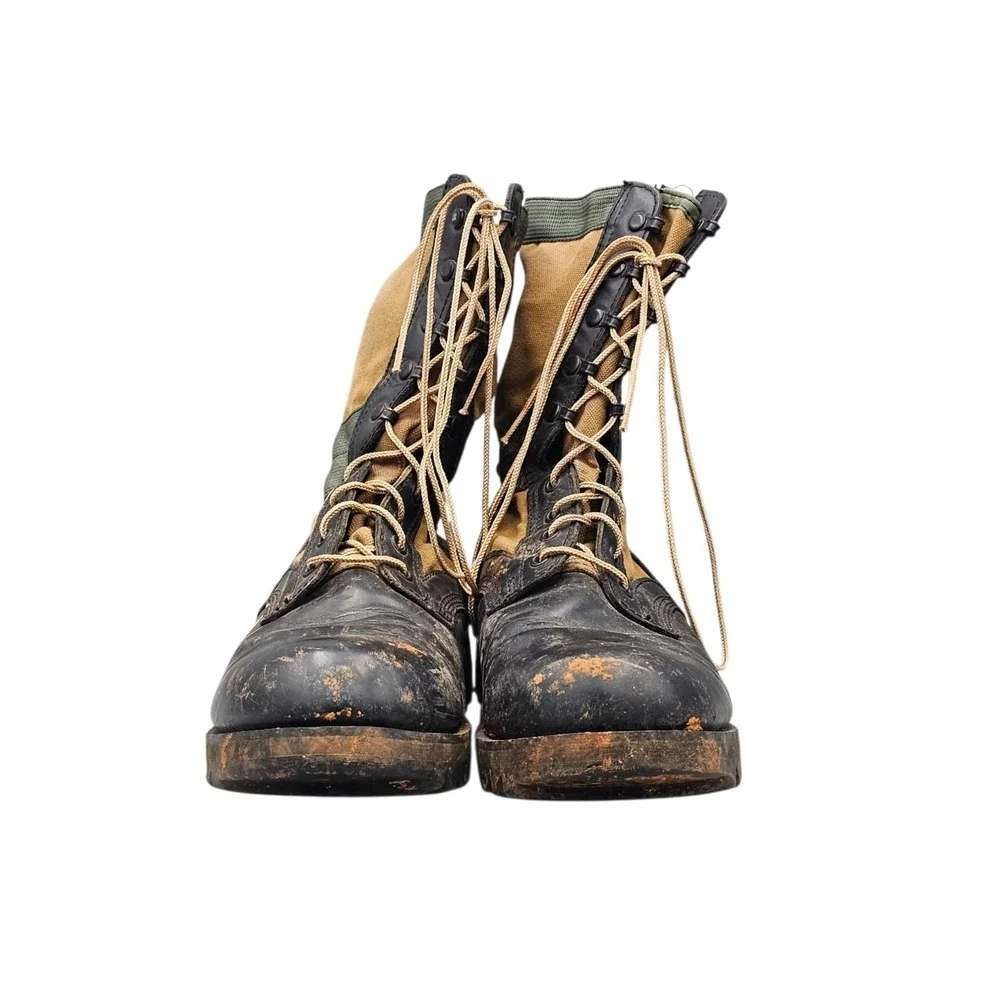 Altama Mens 12 R Army Canvas Military Tactical Jungle Combat Boots 1988 Vintage